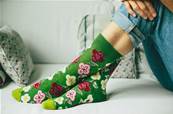 Chaussettes femme Green Garden coton