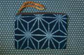 Trousse grand modle indigo motif Etoile fond bleu