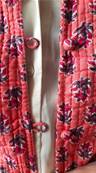 Veste indienne matelassée réversible fleurie Rose