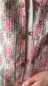 Veste indienne matelassée réversible fleurie Rose