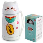 Bouteille isotherme Maneki Neko blanc