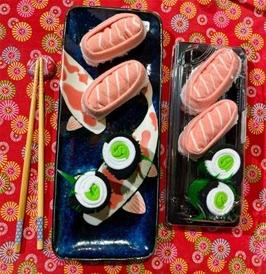 Coffret 2 paires chaussettes maki et sushi