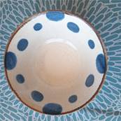 Bol japonais en grès pois bleu 18X9cm