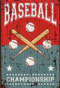 Plaque mtal 20x30 vintage Baseball