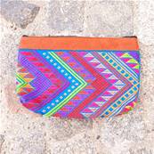 Pochette zippée à motifs géométriques 1