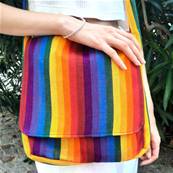 Besace avayo arc en ciel