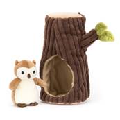 Peluche Chouette dans son arbre Jellycat
