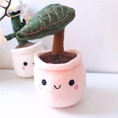 Peluche plante verte