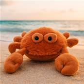 Peluche crabe orange