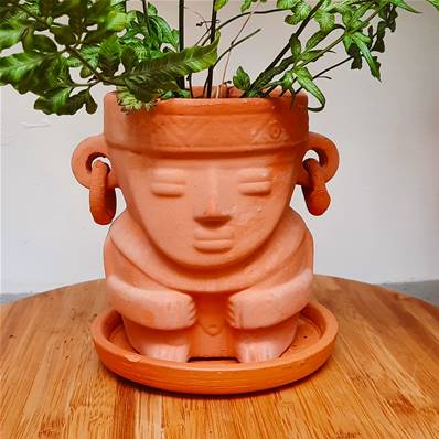 Pot de fleur Visage inca Colombie 13 cm