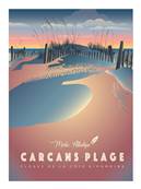 Affiche Carcans rose Plume06