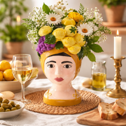 Vase visage CITRON Dolce vita