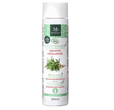 Huile massage CONFORT CIRCULATOIRE BIO 200ml Huiles Romarin menthe Cyprès