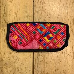 Etui  lunettes brod rouge