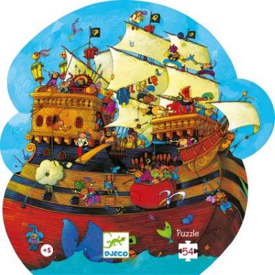 Puzzle bateau barberousse 54 pièces Djeco