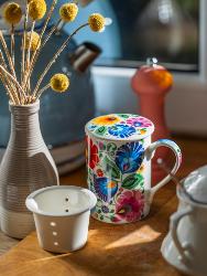 Tisanière blanche avec infuseur 280 ml polonaise