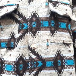  Surchemise  motif aztèque bleu