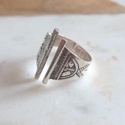 Bague Touareg Argent laiton Artisanale  Lili Taille 58