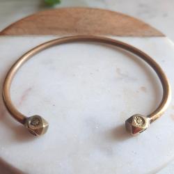 Bracelet Touareg Laiton Minimaliste – Jonc Ethnique Artisanale