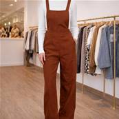 Salopette unie rouille