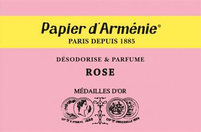 Carnet de 12 feuilles de PAPIER d'ARMENIE rose