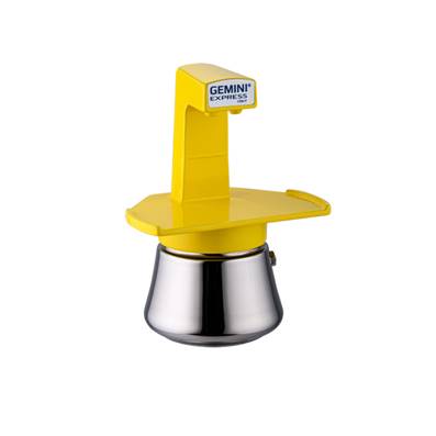 Machine expresso 2 tasses jaune inox induction (sans tasses)