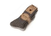 Chaussettes double Laine et Alpaga beige et marron 35-38