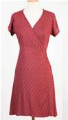 Robe courte cache coeur femme GEOMETRIQUE bordeaux taille M.