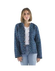 Veste indienne matelassée réversible marine