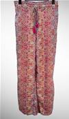 Pantalon en soie ceinture élastique avec son lacet pompon rose