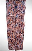 Pantalon en soie ceinture élastique avec son lacet pompon rose bleu