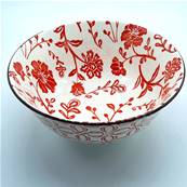 Bol Fleurs rouges “Shanghai” 16cm