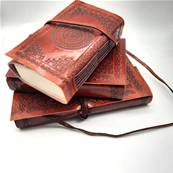 Carnet en cuir 14X20 cm avec lacet