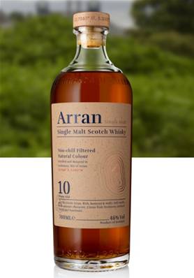 Whisky ARRAN 10 ans Single Malt ECOSSE 70 cl 46° avec étui.