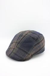 Casquette d'hiver rglable en laine bleu fonc