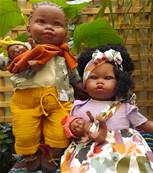 Poupée africaine Sohel, l'élégante aux cheveux de soie 45cm