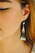 Boucles d'oreilles Touareg argent Ebène triangle 9002