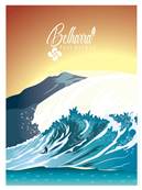 Affiche Belharra vague Plume26