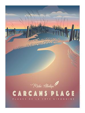 Affiche Carcans rose 50x70cm Plume06