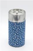 Boîte à thé métal fleur de cerisier bleu  200 gr