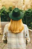 Chapeau laine feutrée d'Italie vert foncé