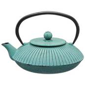 Thire en FONTE ZEN bleue plate 0,8 litre avec infuseur.