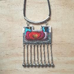 Collier ethnique Tibétain avec pampilles Chöpel