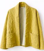 Veste matelassée velour vert anis