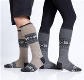 Chaussettes longues 65% laine 35% alpaga noir 35-38