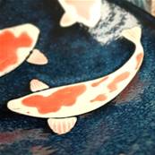 Saladier japonais carpe Koi 25,5 cm x 7,5 cm