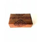 Boîte à bijoux indienne en bois 20cm x12 cm CC1856