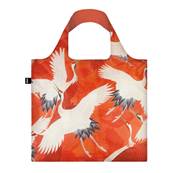 Sac de course LOQI grues blanches et rouges