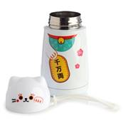 Bouteille isotherme Maneki Neko blanc