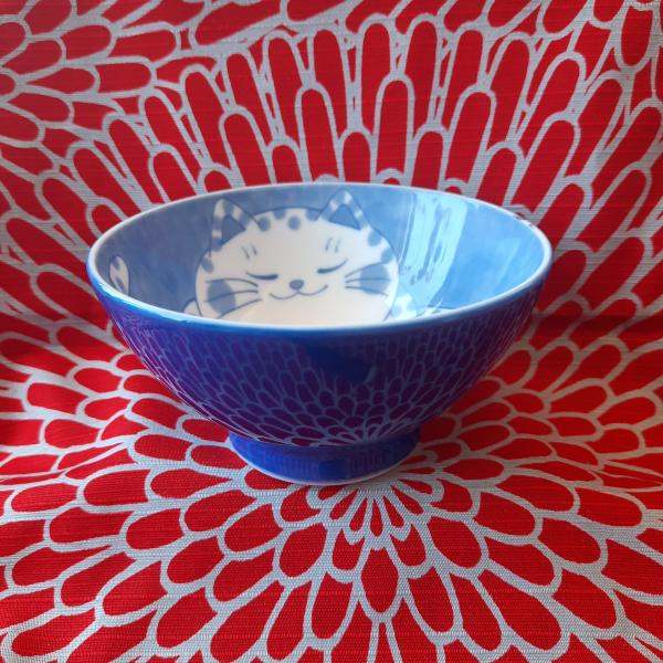Bol japonais chat bleu 11,5X6cm